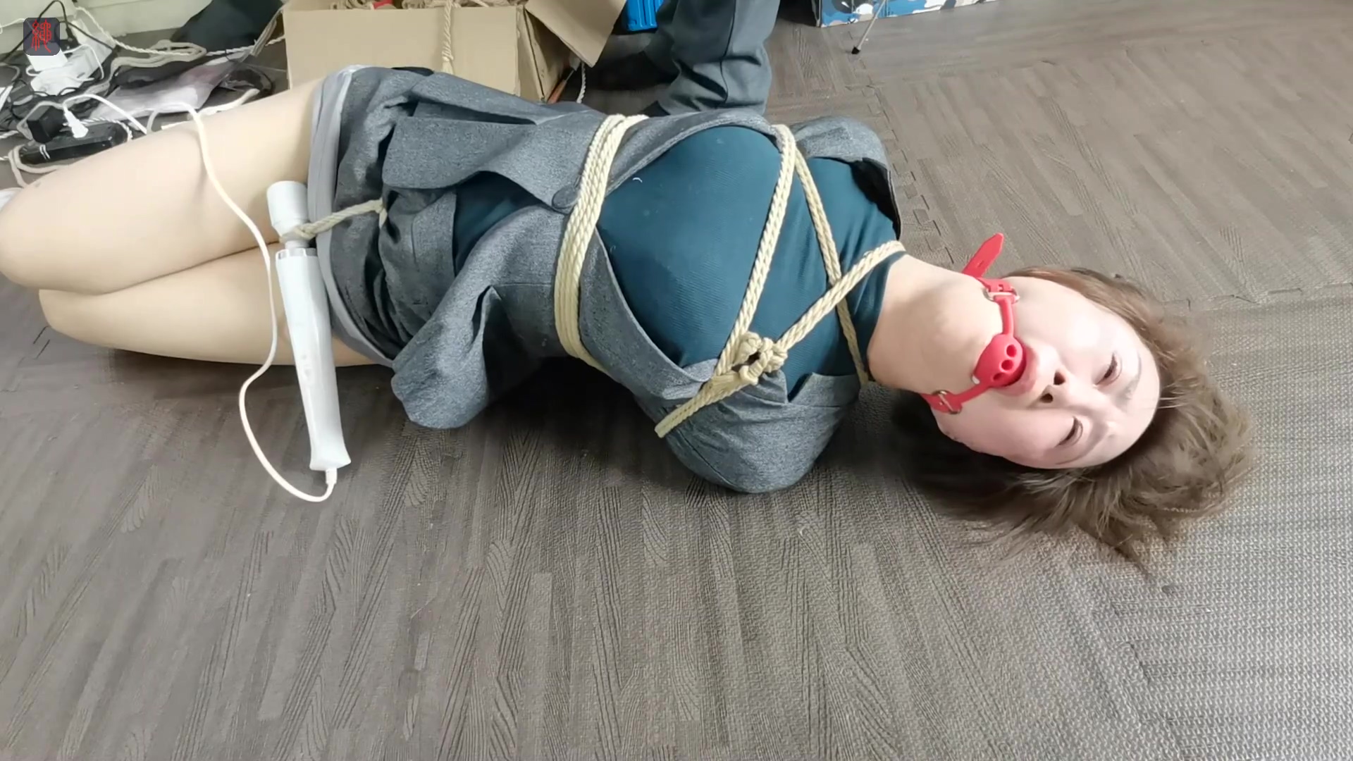 Asian Business Woman Hogtied And Strung Up 1